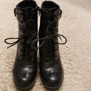 G by Guess black platform bootie